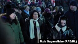 Саломе Зурабишвили во время марша, 3 марта 2025 года