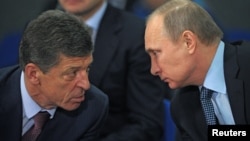 Дмитрий Козак и Владимир Путин на Олимпиаде в Сочи в 2014 году