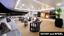 Интерьеры яхты &quot;Prima&quot;, формально принадлежащей нефтяной компании SOCAR, фото OCCRP