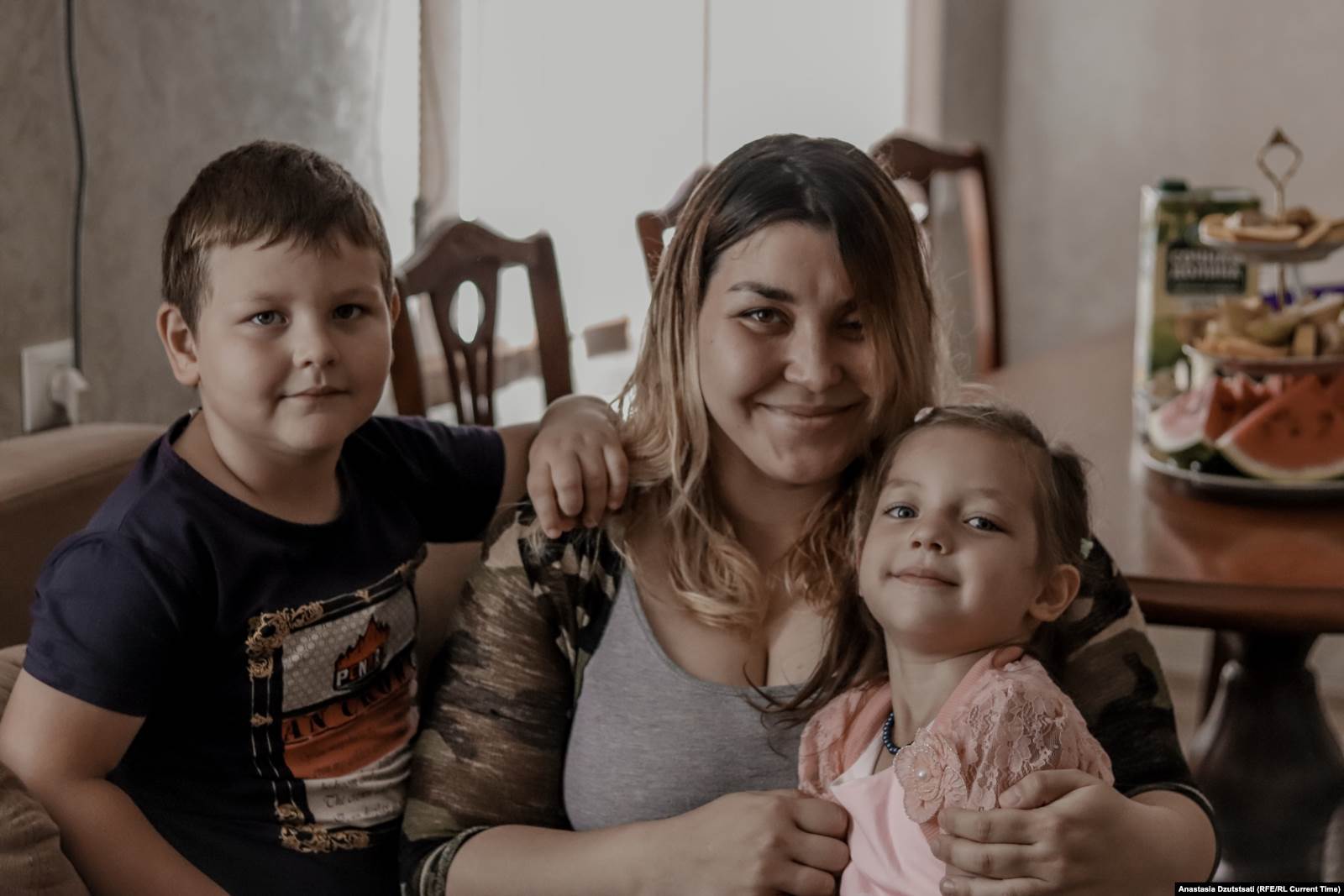 Анна с сыном Александром и дочерью Ириной