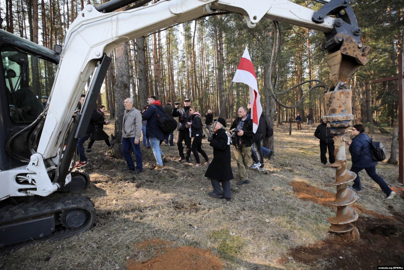 Нина Багинская в Куропатах 5 апреля 2019 года. Фото: svaboda.org (RFE/RL)