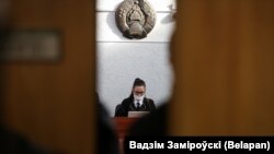 Судья Наталья Бугук, присудившая журналисткам "Белсата" Катерине Андреевой и Дарье Чульцовой по два года лишения свободы за стрим с акции в Минске, 16 февраля 2020 года